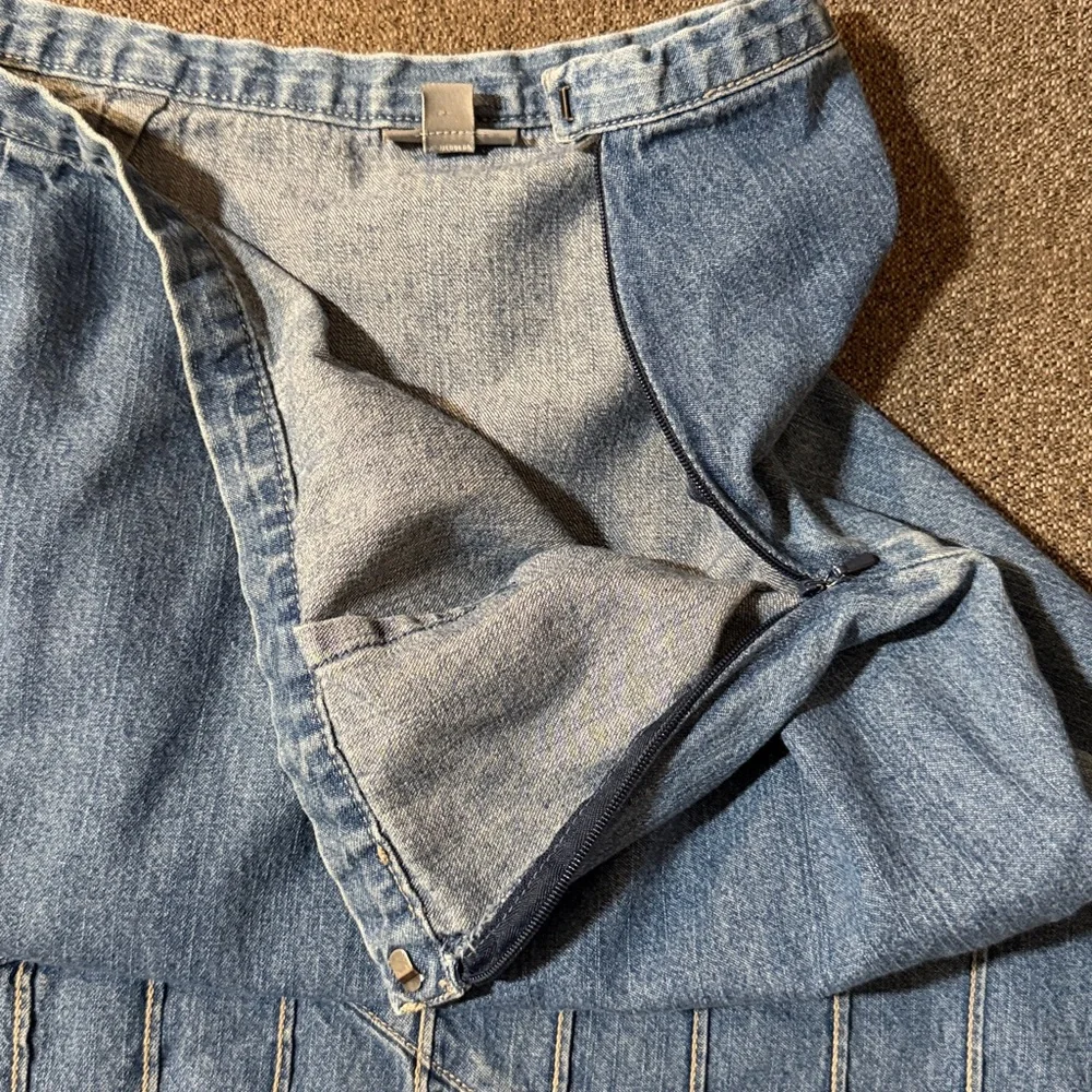 J. Jill Women’s Denim Skirt A-Line 100% Cotton
